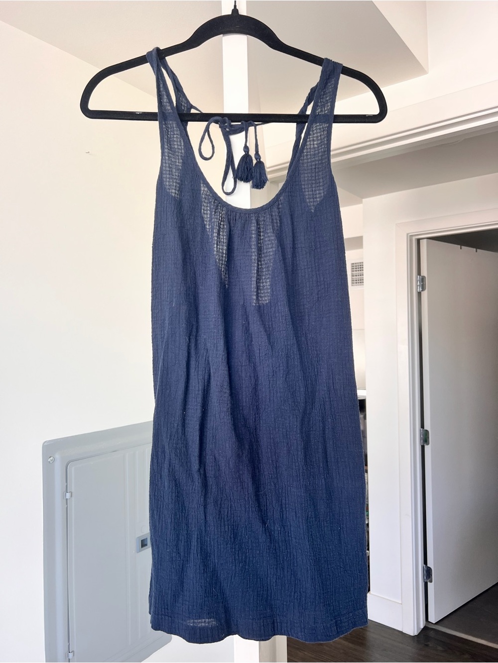 J.Crew Poplin Cotton Beach Coverup Navy Blue Size XXS/XS